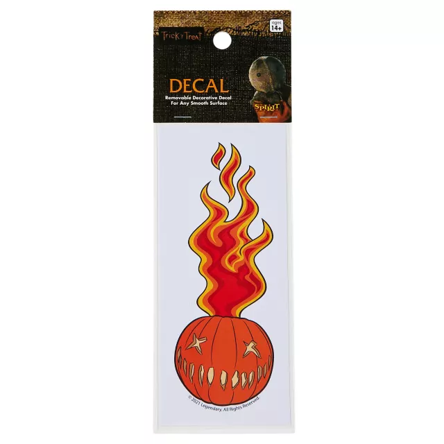 Flaming Pumpkin Decal - Trick 'r Treat