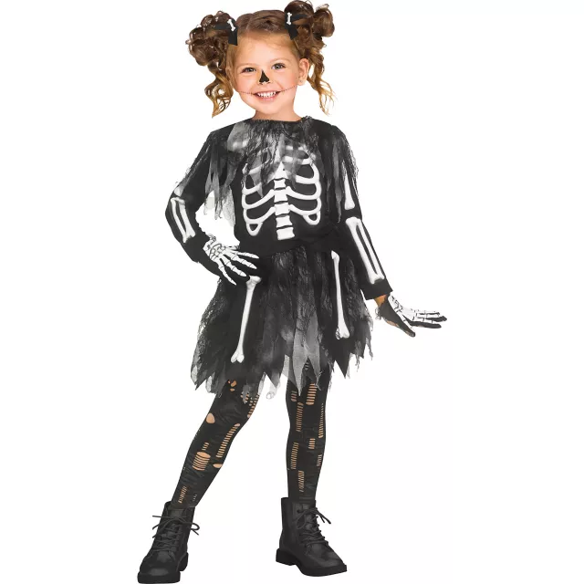 Toddler Skeleton Dress Costume