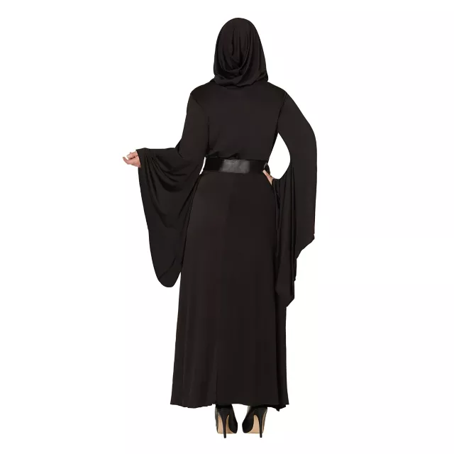 Adult Black Hooded Plus Size Dress