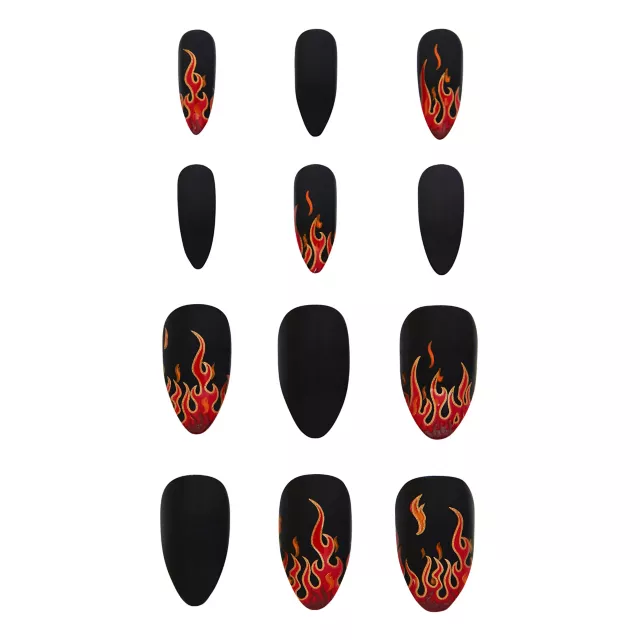 Devil Flame Press on Nails