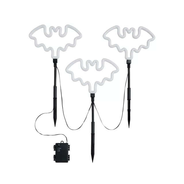 Multi-Pack Light-Up Bat Pathway Markers - 3 Pack