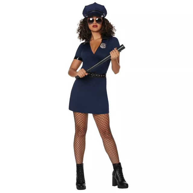 Adult Police Officer Wrap Dress Costume