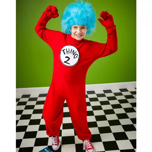 Kids Thing 1 and Thing 2 One Piece Costume - Dr. Seuss