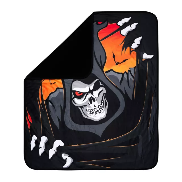 Spirit Halloween Reversible Reaper Fleece Blanket