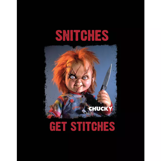 Chucky Snitches Get Stitches T Shirt