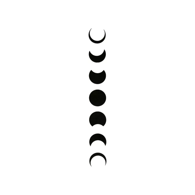 Moon Phases Temporary Tattoo