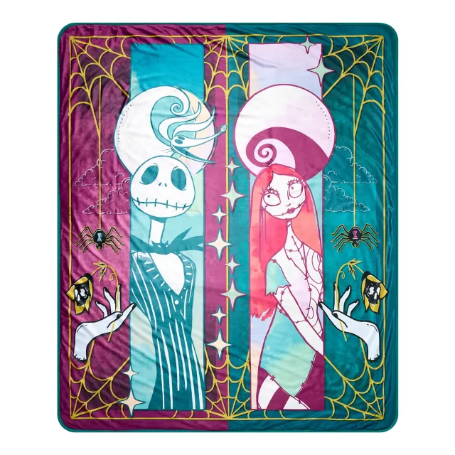 Jack Skellington and Sally The Lovers Fleece Blanket - The Nightmare Before Christmas
