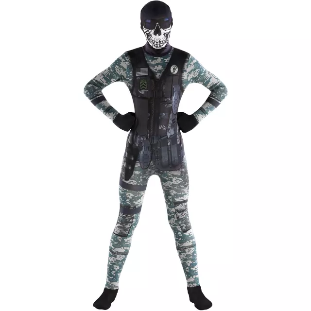Kids Soldier Morph Suit Costume