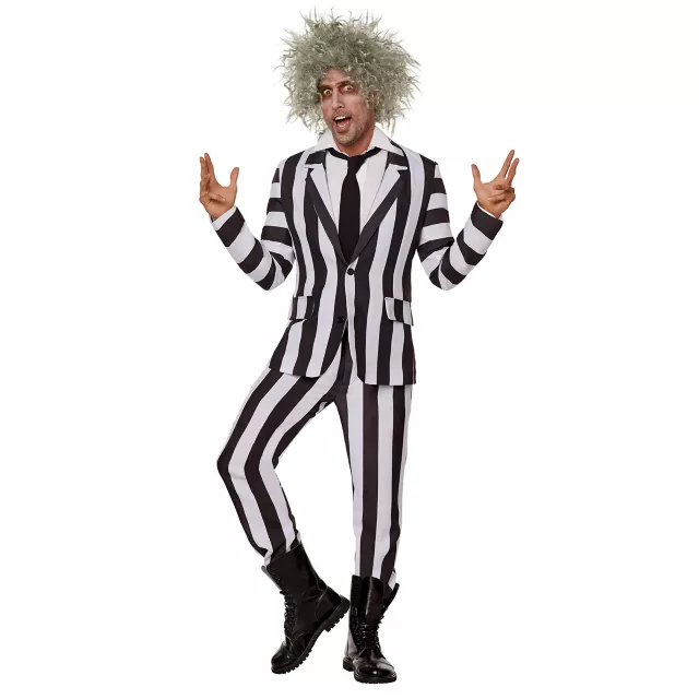 Adult Beetlejuice Striped Suit