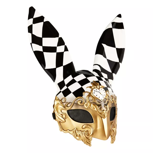 Checkered Bunny Half Mask
