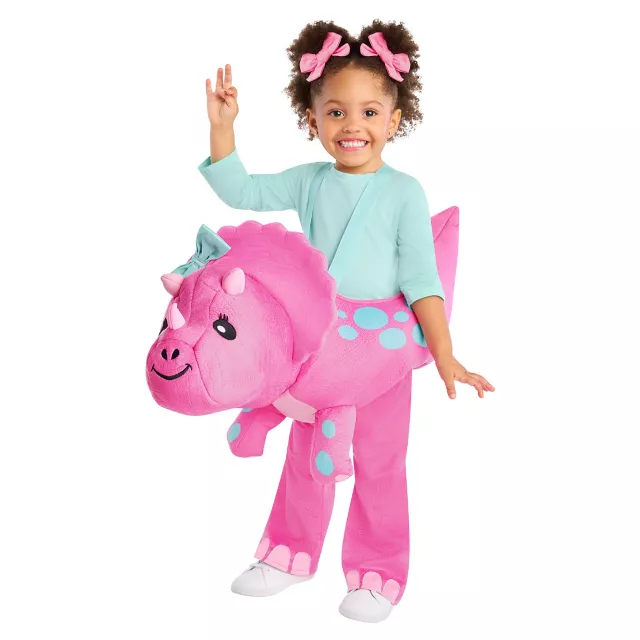 Toddler Pink Dino Ride-Along Costume