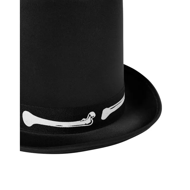 Black Skeleton Top Hat - Deluxe