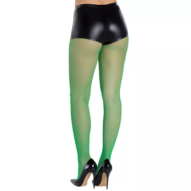 Green Fishnet Tights