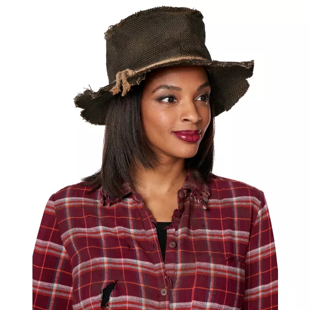 Burlap Scarecrow Hat