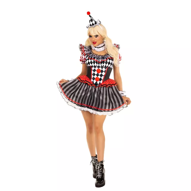 Harlequin Clown Dress Costume