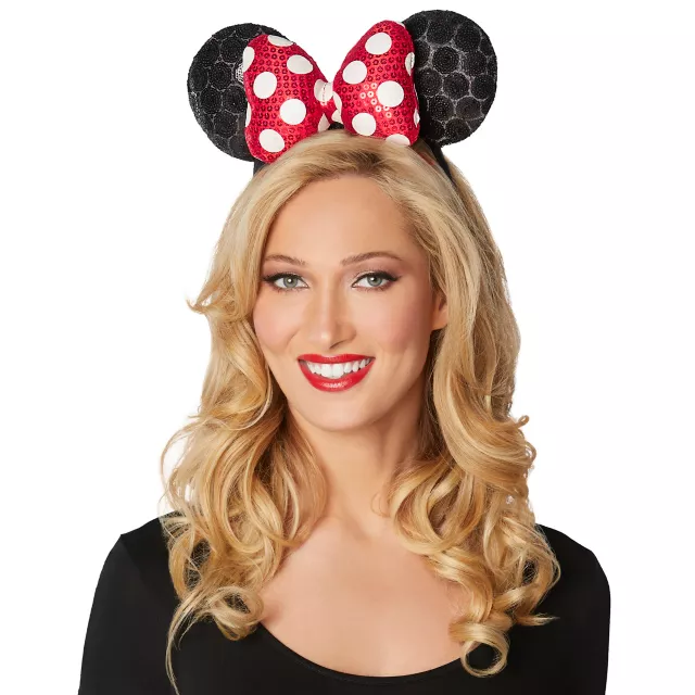 Adult Minnie Mouse Sequin Headband Deluxe - Disney