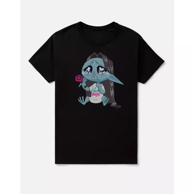 Chibi Crying Saja Boys Demon Fan T Shirt - C KPop Demon Hunters