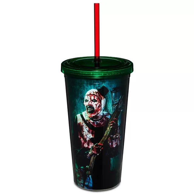 Art the Clown Holding Weapon Cup with Straw 20 oz. - Terrifier