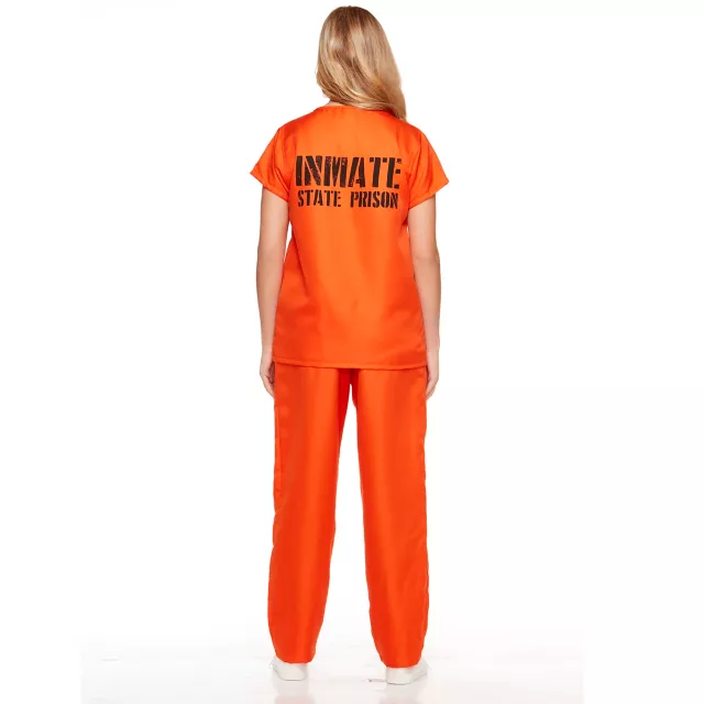 Adult Got Busted Orange Prisoner Costume