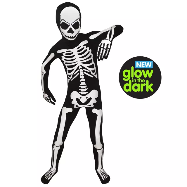 Kids Glow In The Dark Skeleton Morphsuit Costume