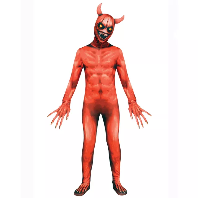 Kids Fiery Demon Skin Suit Costume