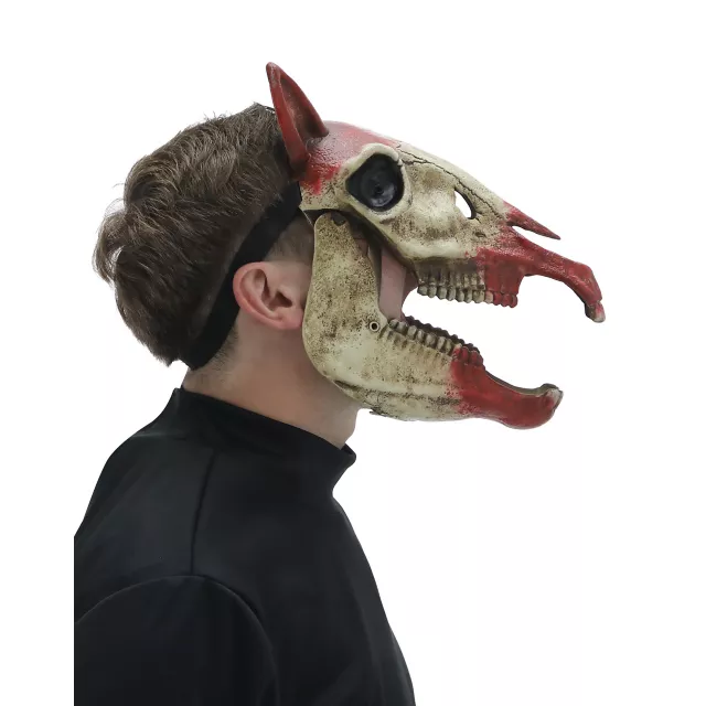 Bloody Skeletal Horse Half Mask
