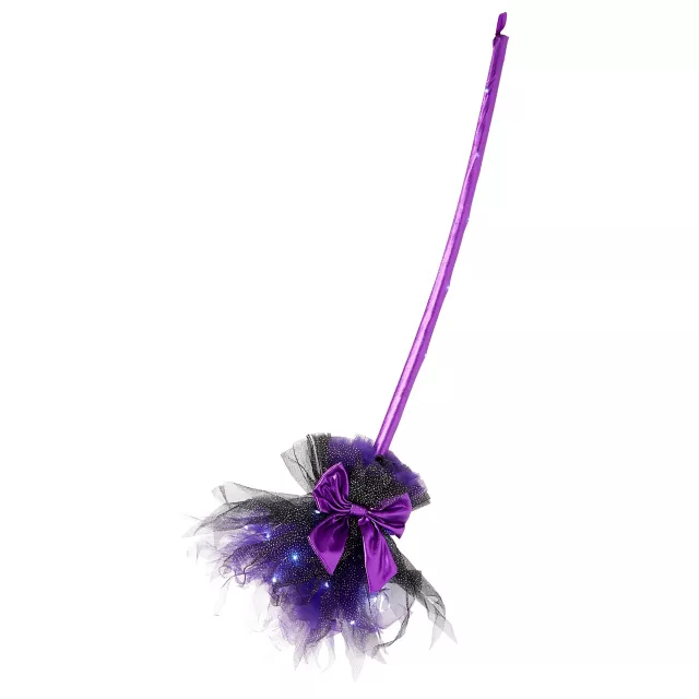 Purple Light-Up Witch Broom