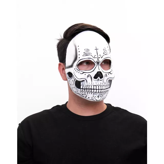Sugar Skull Skeleton Half Mask