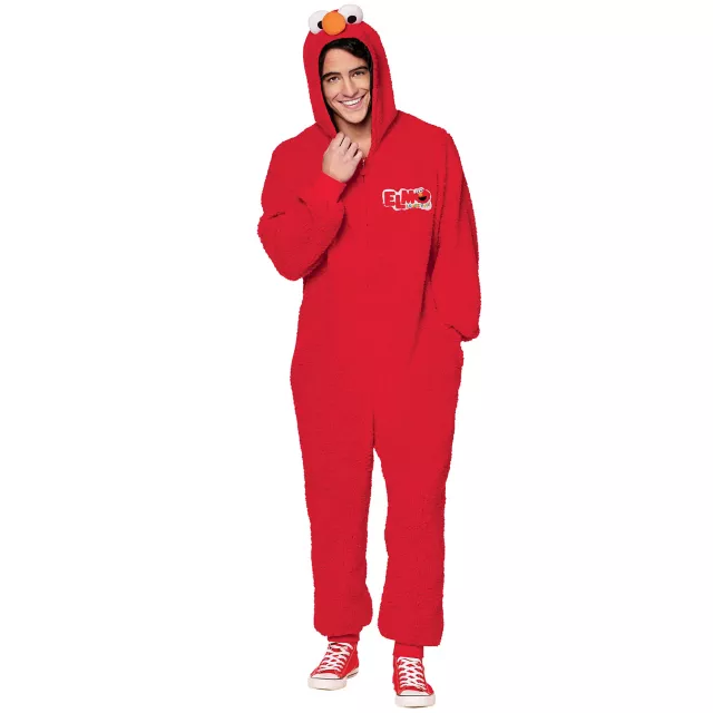 Adult Elmo Jumpsuit Costume - Sesame Street