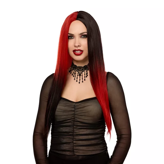 Red and Black Dip Wig