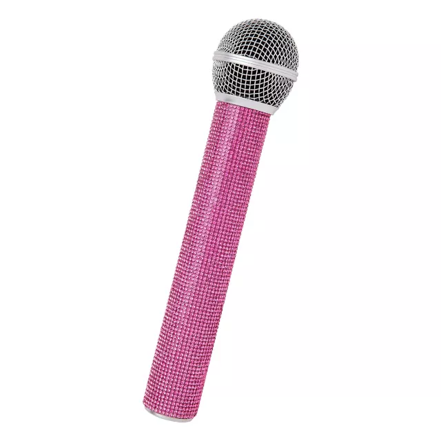 Pink Rhinestone Microphone