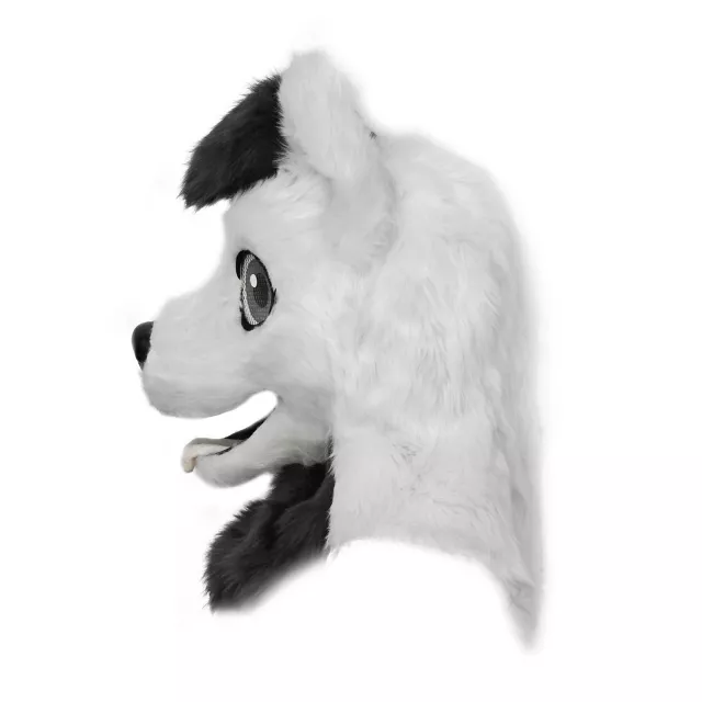 Gray Fox Furry Head Full Mask