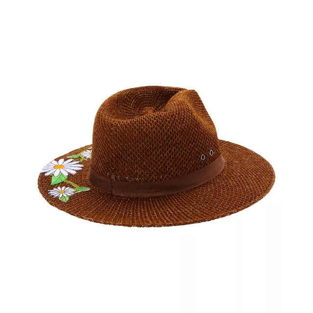 '60s Flower Embroidered Hippie Hat