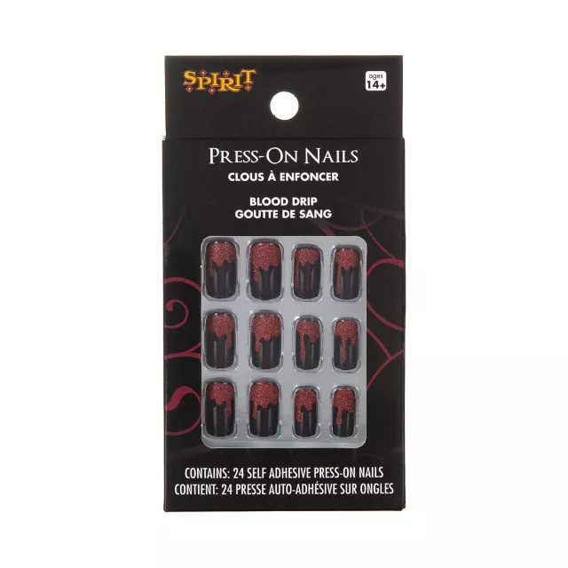 Dripping Blood Press On Nails