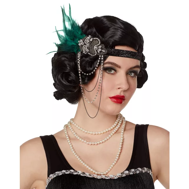 '20s Beaded Feather Headband