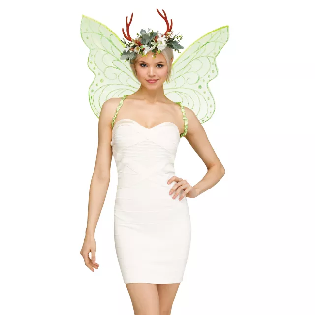 Green Floral Fairy Wings