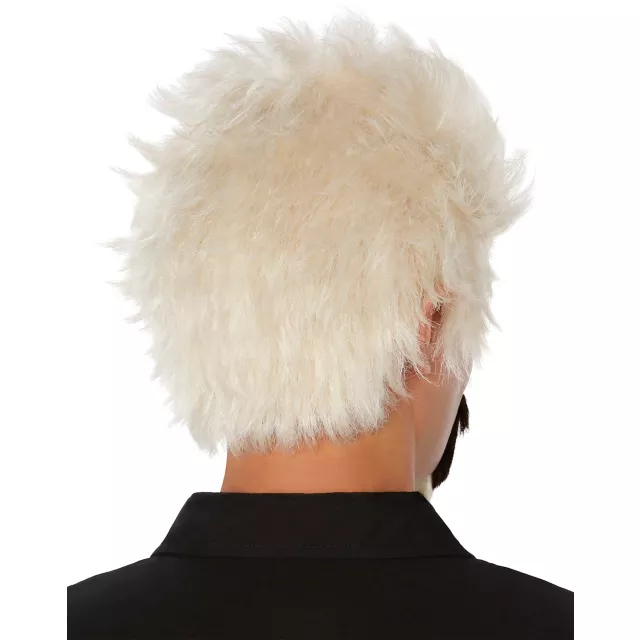 Bleached Spikes Wig With Goatee