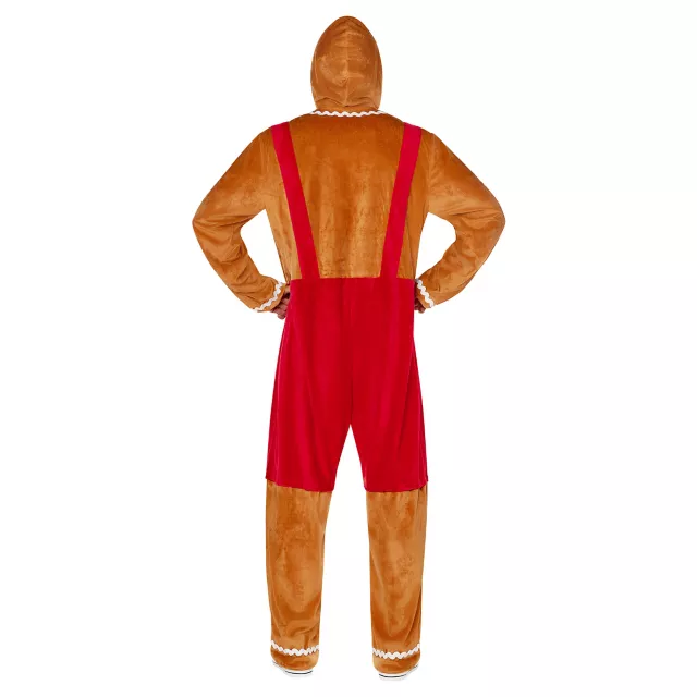 Adult Gingerbread Jumpsuit Costume