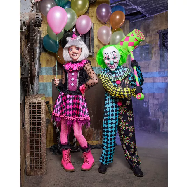 Kids Neon Clown Costume Deluxe