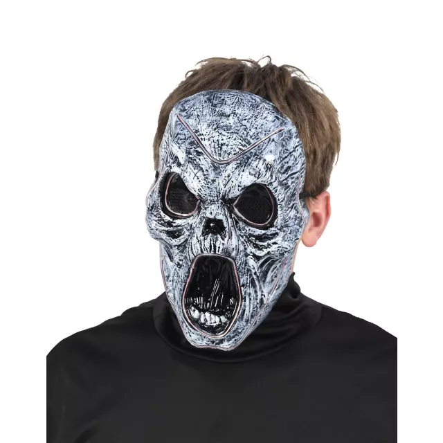 Light-Up EL Wire Wailing Spirit Half Mask