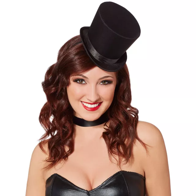 Black Mini Top Hat Fascinator