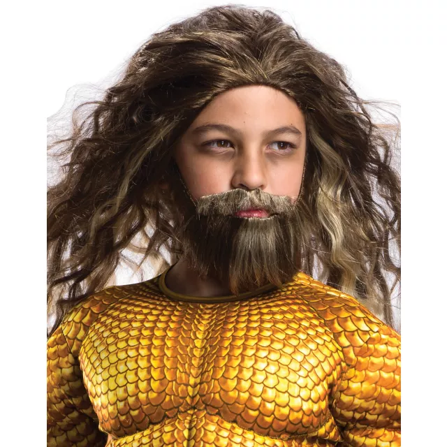 Kids Aquaman Wig and Beard Set