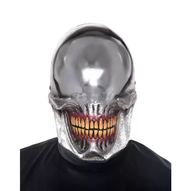 Chrome Smile Half Mask