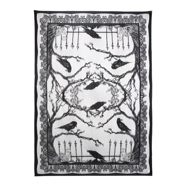 Dark Forest Raven Tablecloth