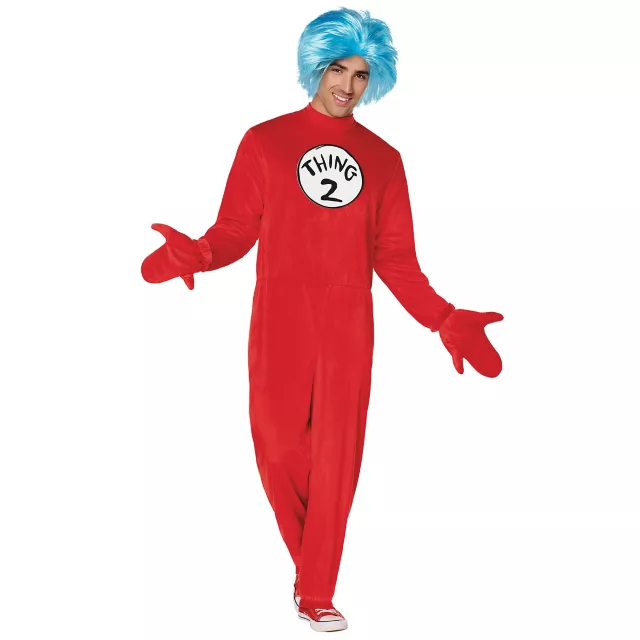 Adult The Thing Plus Size Jumpsuit Costume - The Cat in the Hat