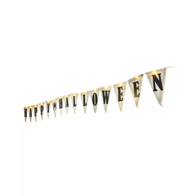 Light-Up Happy Halloween Banner