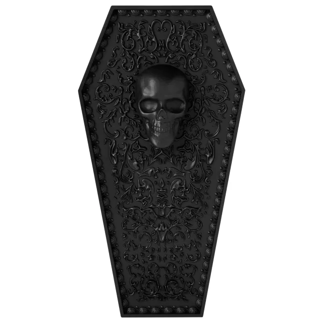 Gothic Noir Skull Coffin Sign