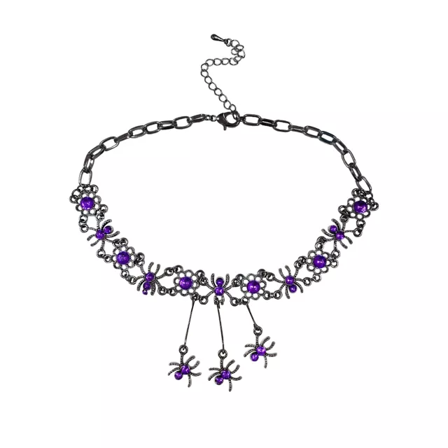 Spider Dangle Choker Necklace