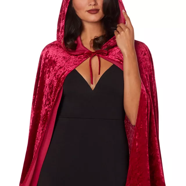 Burgundy Hooded Cape