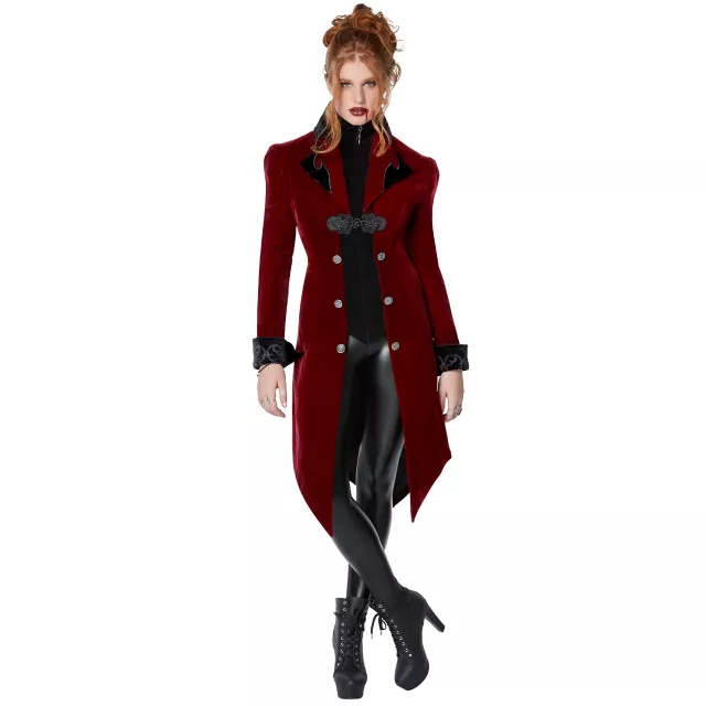 Adult Burgundy Vampire Jacket